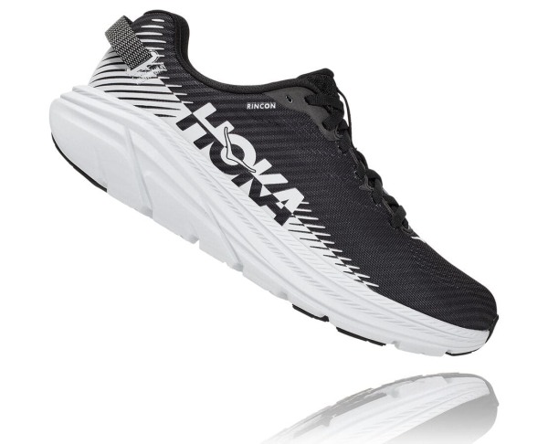 Hoka One One Rincon 2 Womens UK - Black / White Road Running Shoes - IJSHC6527